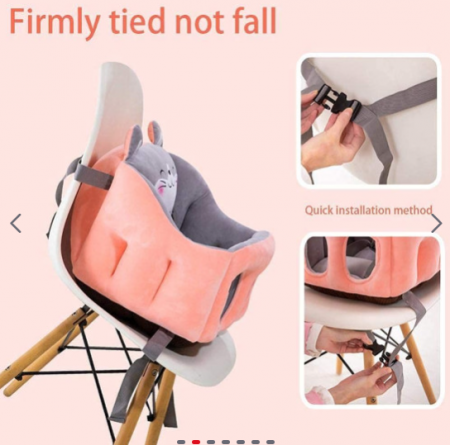 Scaun inaltator de masa, din plus, model animalut, roz gri [1]