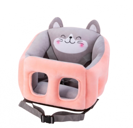 Scaun de masa - Scaun inaltator de masa, din plus, model animalut, roz gri