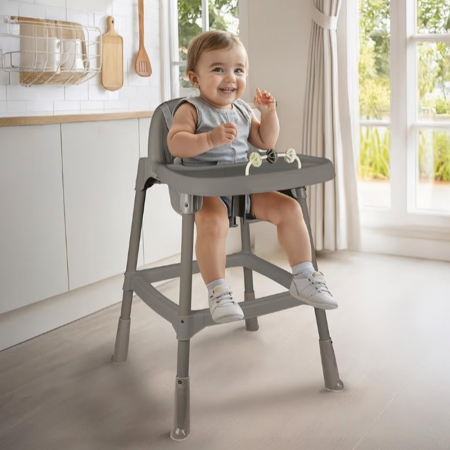 Scaunel cu masuta pentru bebelusi, Stone Grey - Dolu [1]