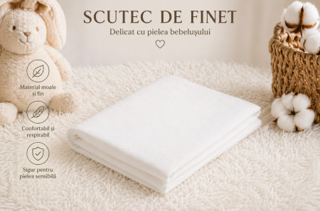 Scutece - Scutec din finet, alb