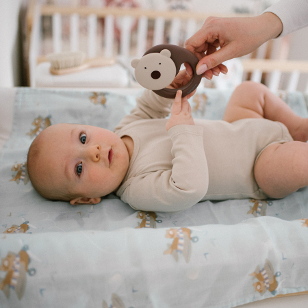 Scutece muselina natural, set 3 bucati, 70%bambus si 30%bumbac, 70x70 cm, Babyono [6]