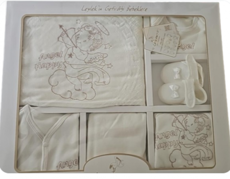 Set nou nascut - Set 10 piese haine Bebelusi, 100% Bumbac antialergic, 0-4 luni, Ingeras