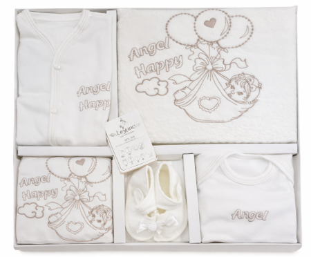 Set nou nascut - Set 10 piese hainute bebe, Cu botosei