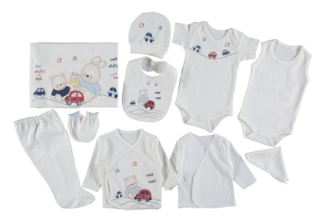 Set nou nascut - Set 10 piese,micul sofer