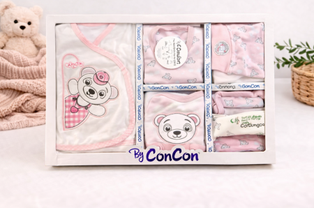 Set nou nascut - Set 10 piese, roz