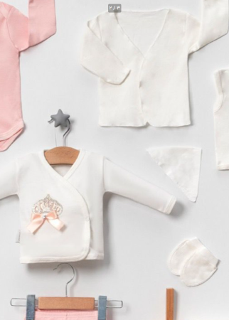 Set 10 piese, pentru nou-născut 0-3 luni, Colectie Lux, Roz [2]