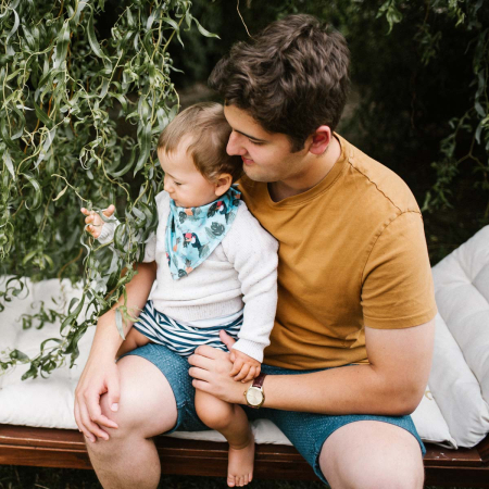 Set 2 bucati barbita, esarfa bumbac Babyono 2 in 1 Papagal [4]