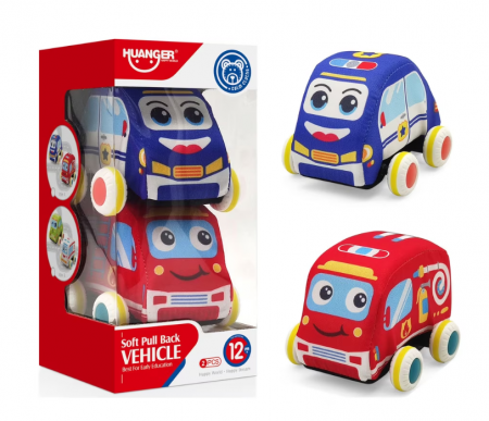 Jucarii interactive bebe - Set 2 masini moi pentru bebelusi