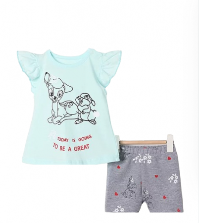 Set nou nascut - Set 2 piese, compleu de vara, Model caprioara,