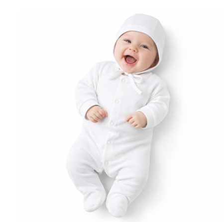 Set nou nascut - Set 2 piese, Pentru bebelusi, Cu salopeta, 0-3 luni, Alb