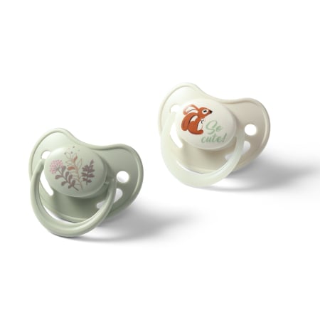 La somn - Set 2 Suzete anatomice din silicon 6-18 luni, Babyono