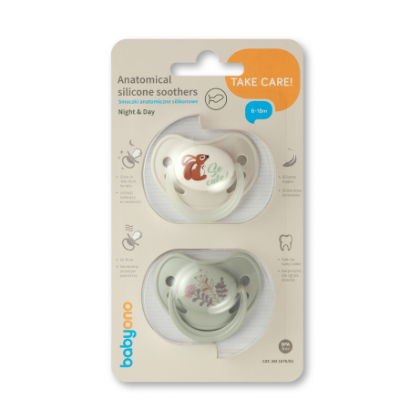 Set 2 Suzete anatomice din silicon 6-18 luni, Babyono [1]