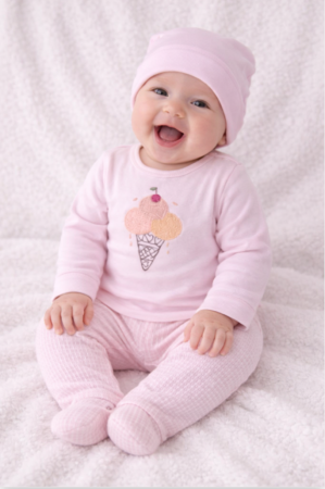 Costumase toamna-iarna - Set 3 piese, Bebe dulce, 0-3 luni