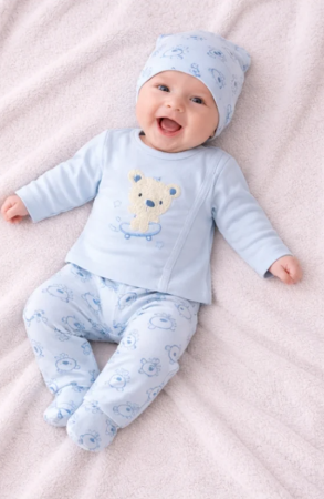 Set nou nascut - Set 3 piese, Bebe nazdravan, 0-3 luni