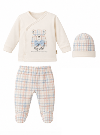 Costumase vara-primavara - Set 3 piese, Bebe regele casei, 0-3 luni