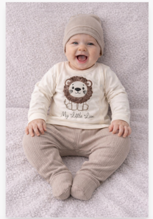 Set nou nascut - Set 3 piese, Bebe regele casei, 0-3 luni