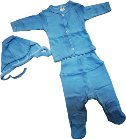 Set nou nascut - Set 3 piese bebelusi,albastru