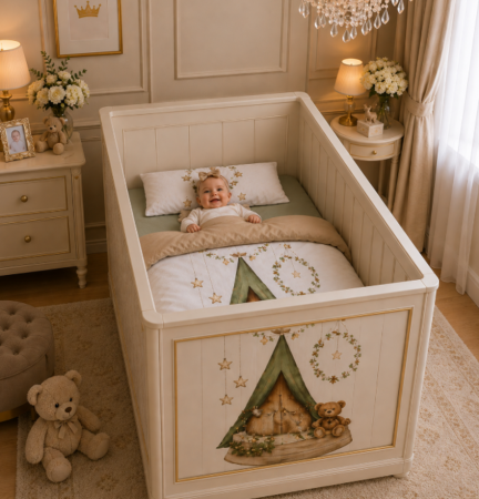 Lenjerii 3 piese - Set 3 piese Lenjerie de Pat pentru Copii, Ursulet