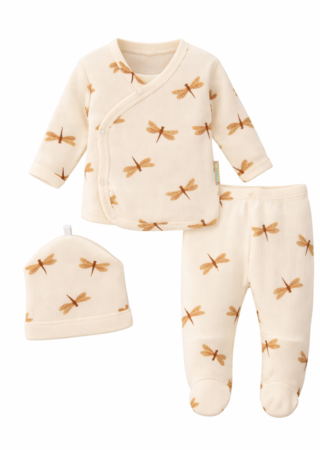 Costumase toamna-iarna - Set 3 piese, Micile libelule, 0-3 luni