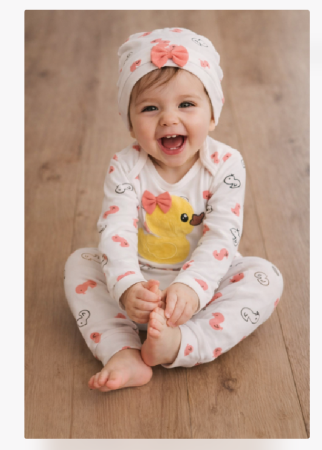 Set nou nascut - Set 3 piese nou nascut, Ratusca jucausa