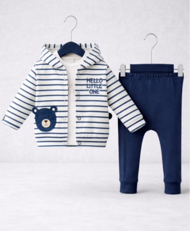 Set nou nascut - Set 3 piese, Ursuletul Little One