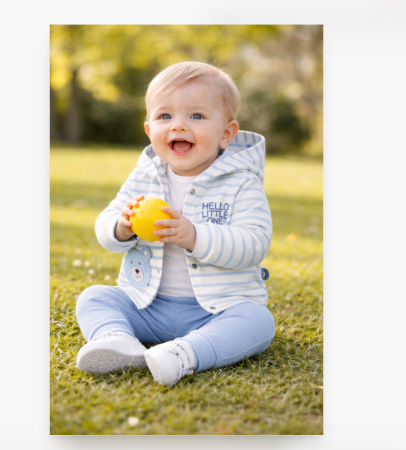 Haine bebe baietei - Set 3 piese, Ursuletul Little One, Bleu