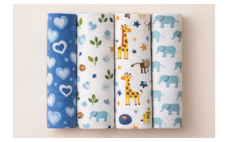 Haine bebe baietei - Set 4 scutece model Elefantei