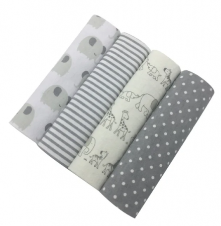 Scutece - Set 4 scutece model Unisex, gri