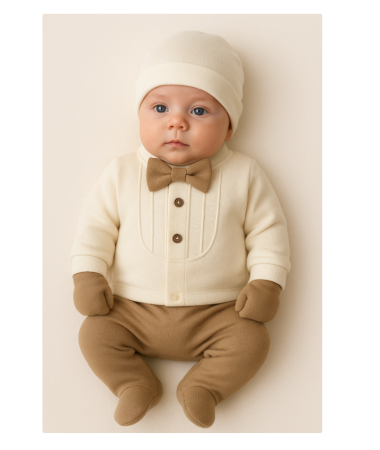 Set 5 piese, 0-3 luni, Cu papion [1]