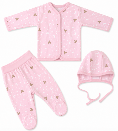 Costumase primavara-vara - Set 5 piese, Bumbac 100%, Tip Minnie, 0-3 luni