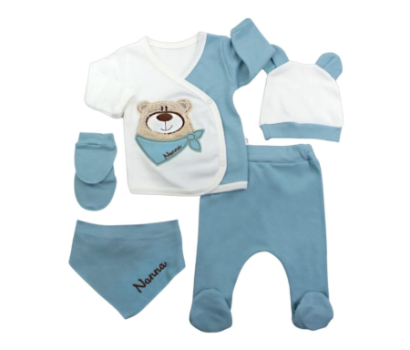 Costumase toamna-iarna - Set 5 piese haine bebe,0-3 luni,ursulet vernil
