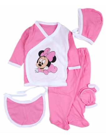 Set nou nascut - Set 5 piese haine bebe,model Minnie