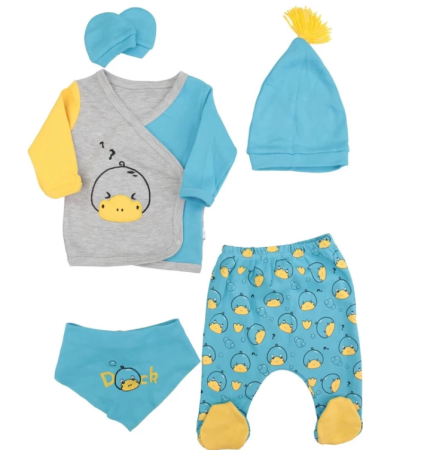 Set nou nascut - Set 5 piese haine bebelusi,Puisor