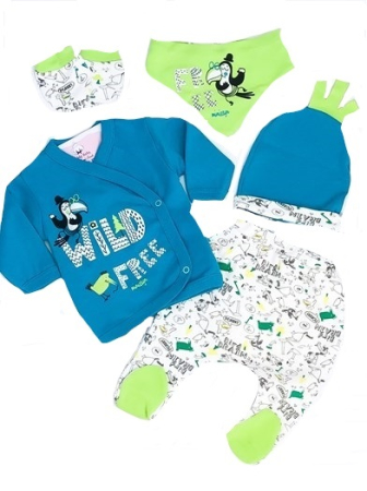 Set nou nascut - Set 5 piese,hainute bebe,pinguin