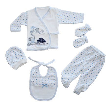 Set nou nascut - Set 5 piese nou nascut,cod 003