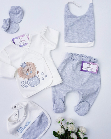 Set nou nascut - Set 5 piese nou nascut,cod 04