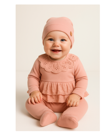 Set 7 piese, Nou născut Con con 0-3 Luni, Bumbac organic, Volant [1]