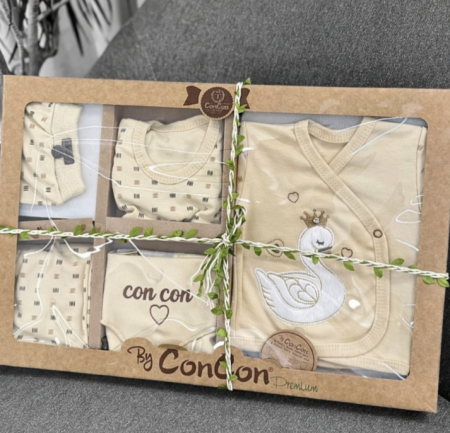 Hainute bumbac organic - Set 8 piese, Bumbac organic 100%,  Model lebada