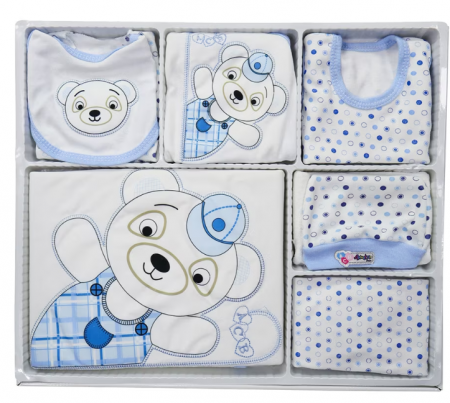 Set nou nascut - Set 8 piese, ursulet mofturos cu palarie