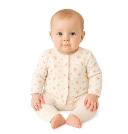 Set nou nascut - Set Bebelus, Imprimat, Floricele