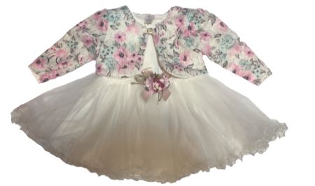 Haine botez - Set bolero si rochita pentru botez