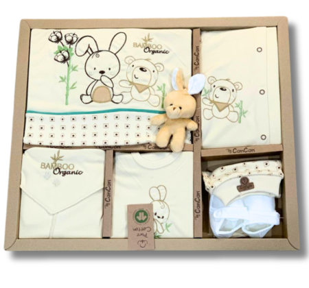 Set cadou 10 piese pentru nou nascuti, Bumbac Organic, Bear [2]