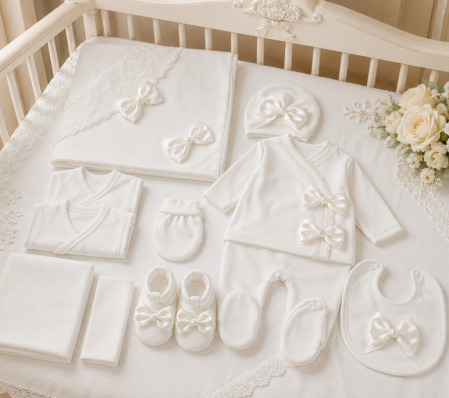 Costumase primavara-vara - Set Cadou Premium pentru Nou-Născut – Eleganță, Rafinament și Confort Absolut, 0-3 luni