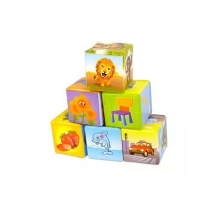 Jucarii tip Montessori - Set cuburi de burete - 6 buc.