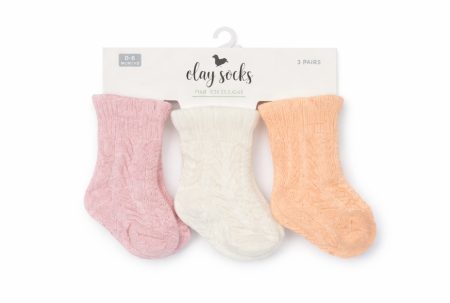 Ciorapi - Set de 3 perechi de Șosete, Fibre bumbac natural si bambus, 0-6 luni