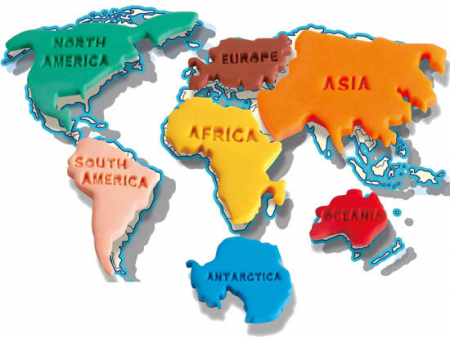 Set educational, cu plastelina si forme, sa invatam continentele [5]