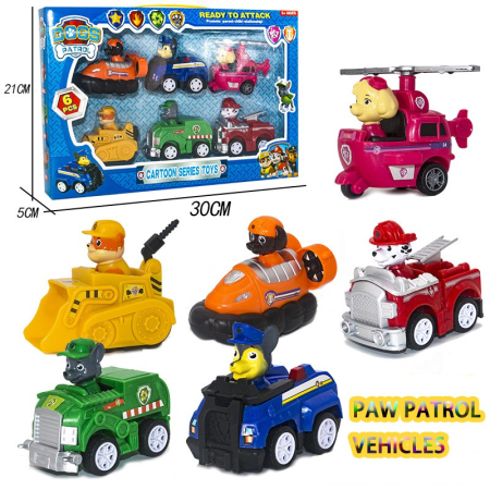 Masinute si trenulete - Set figurine paw 6 buc,Paw Patrol