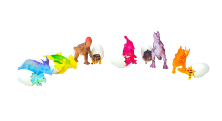 Figurine - Set Jucarii interactive, 17 piese, dinozauri cu oua, multicolor