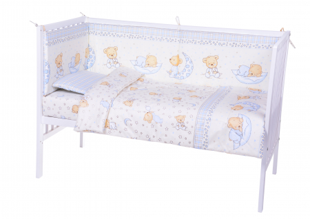 Set lenjerie 7 piese bumbac Beberoyal, pentru saltea de 120 x 60 cm, ambalata in gentuta transport [1]