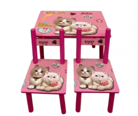 Set masuta cu scaunele, 59x39x40 cm, Purpuriu [1]